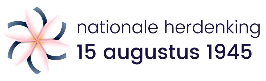 Logo met tekst nationale herdenking 15 augustus 1945