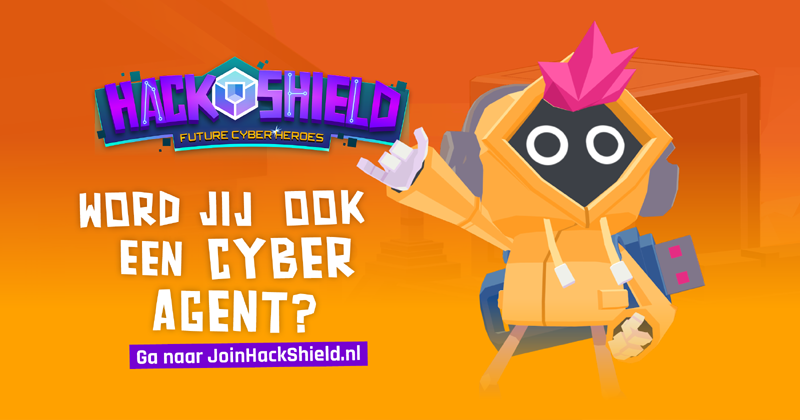 HackShield future cyber heroes. Word jij ook een cyber agent? Ga naar JoinhackShield.nl