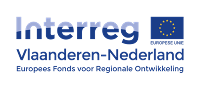 Logo Interreg Vlaanderen-Nederland Europees Fonds voor Regionale Ontwikkeling en logo Europese Unie