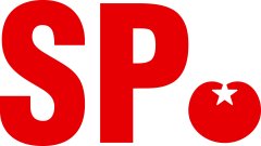 Het logo van de SP
