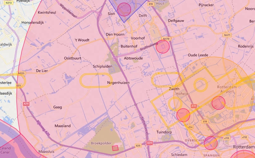 No Fly Zones in Nederland (interactieve kaart)