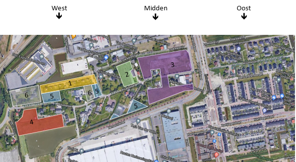 Overzicht deelprojecten aan de Woudselaan