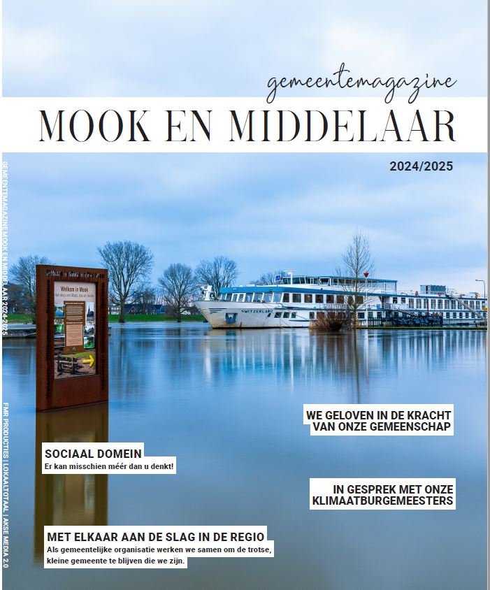 Cover gemeentemagazine met daarop een foto van de opvangboot voor Oekraïners 