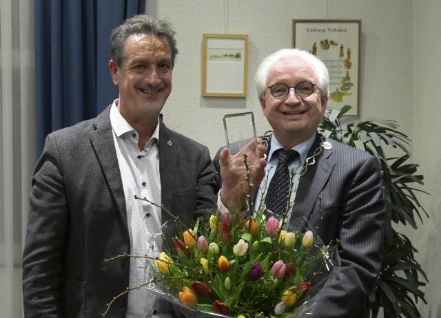 Fred van Santwijk en burgemeester Gradisen