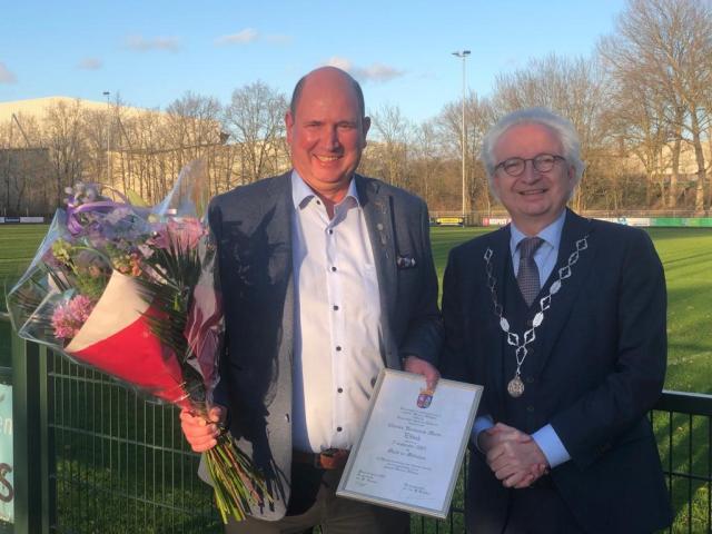 Charles Eltink en burgemeester Gradisen