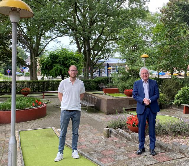 Emiel Toonen en burgemeester Gradisen