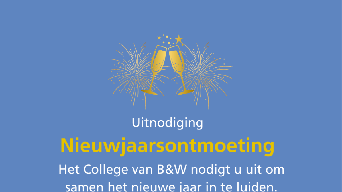 Uitnodiging voor Nieuwjaarsontmoeting op maandag 12 januari