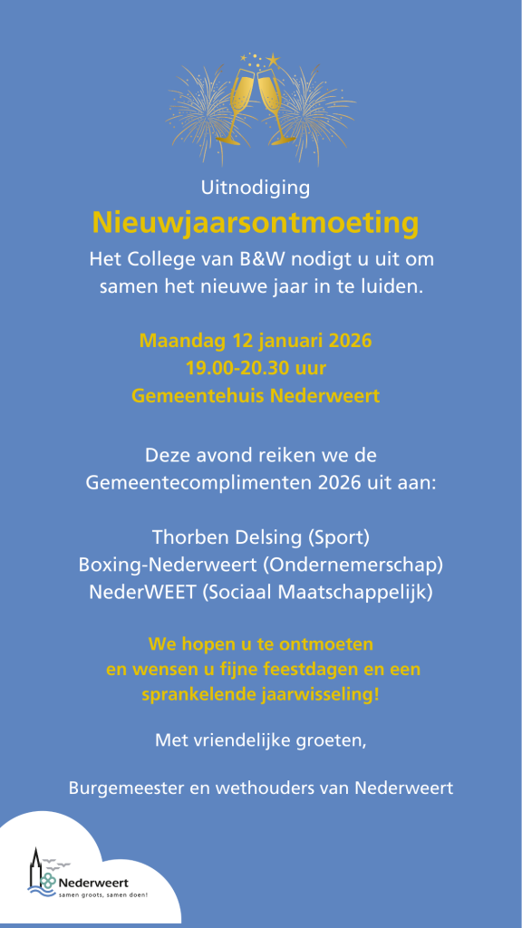 Uitnodiging nieuwjaarsontmoeting