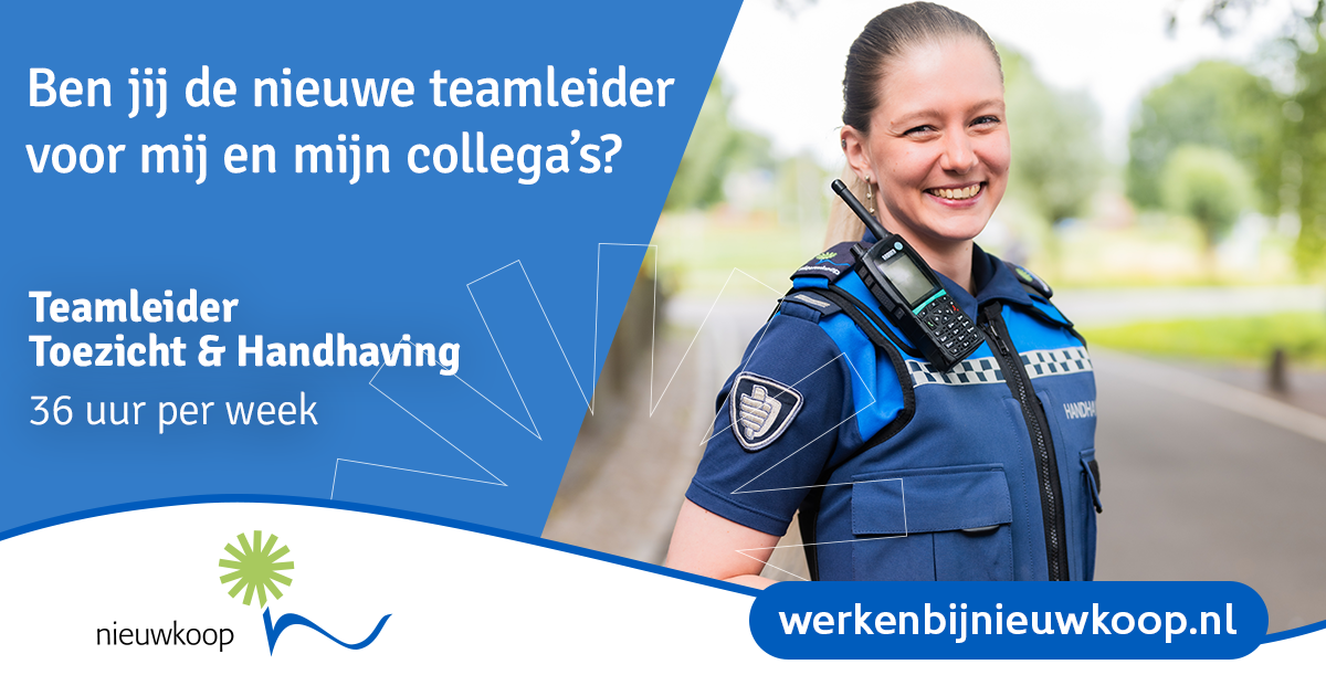 Teamleider Toezicht & Handhaving | Gemeente Nieuwkoop