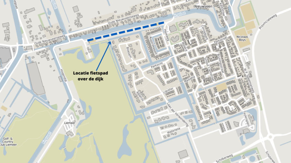 Meedenken over nieuw fietspad Nieuwveen