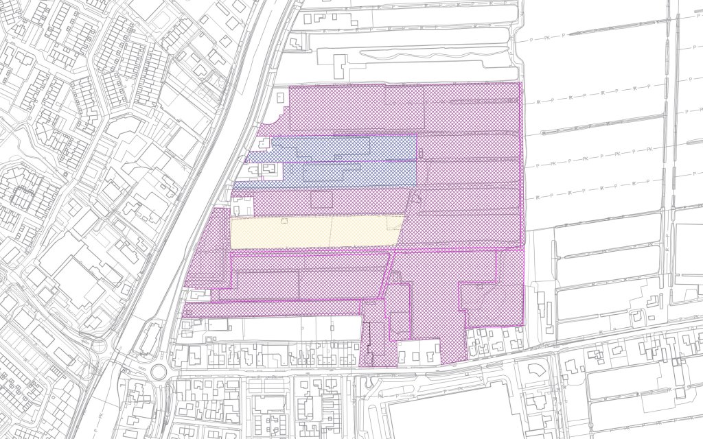 Kaart van het plangebied Ter Aar-Noordoost.