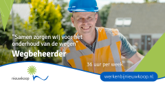 Vacature wegbeheerder 36 uur per week