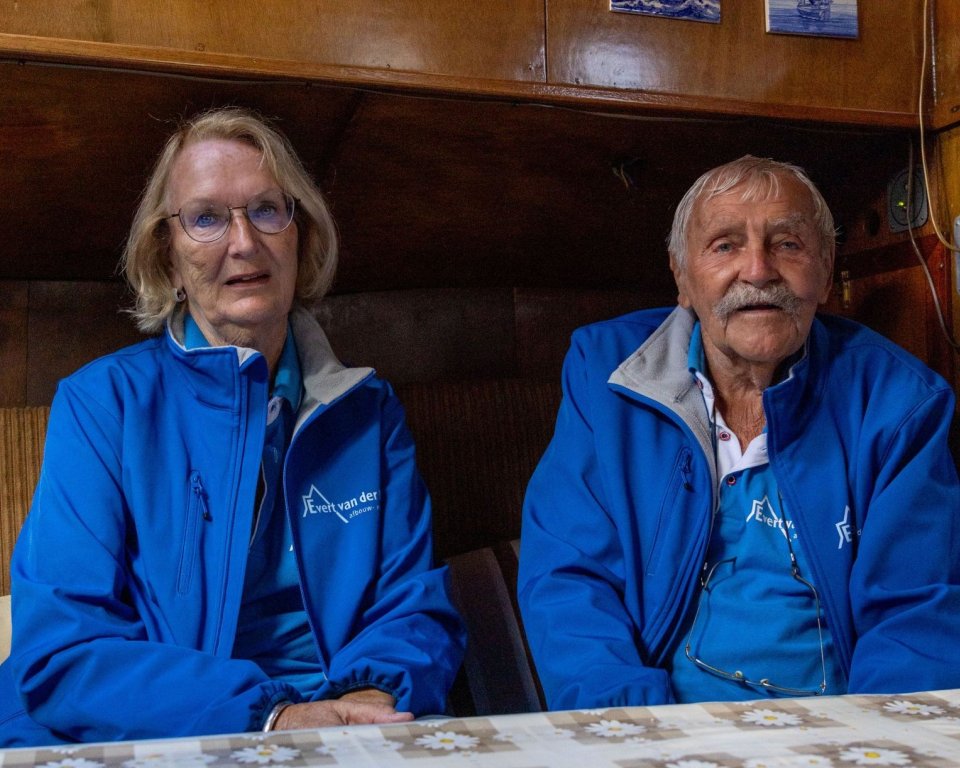 Belinda en Evert in hun boot