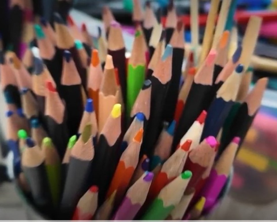 Potloden in een vaasje