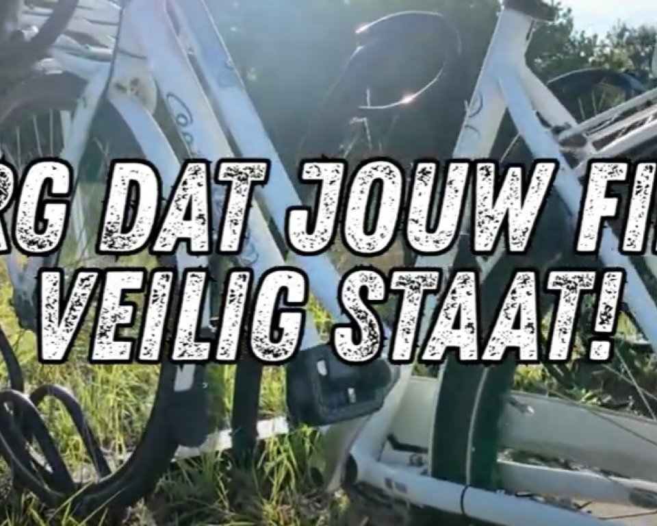 Fietsen en tekst Zorg dat jouw fiets veilig staat!