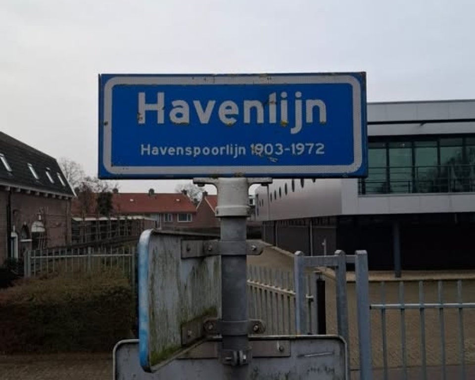 Straatnaambord Havenlijn