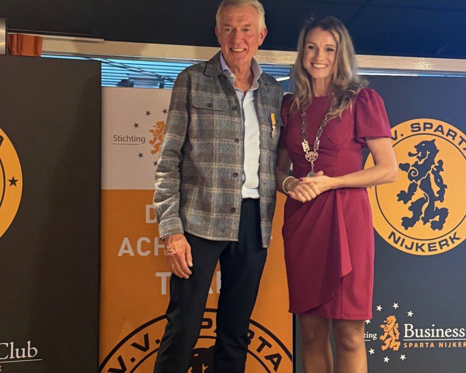 Nico Fiegen en burgemeester De Jonge