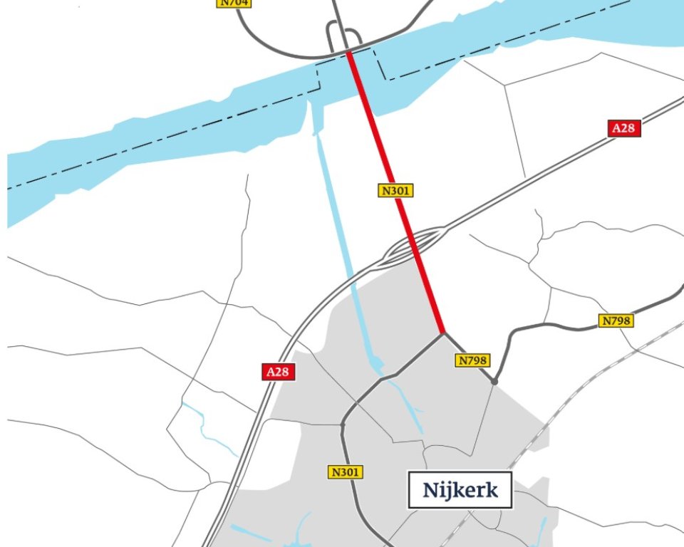 Plattegrond werkzaamheden Nijkerk