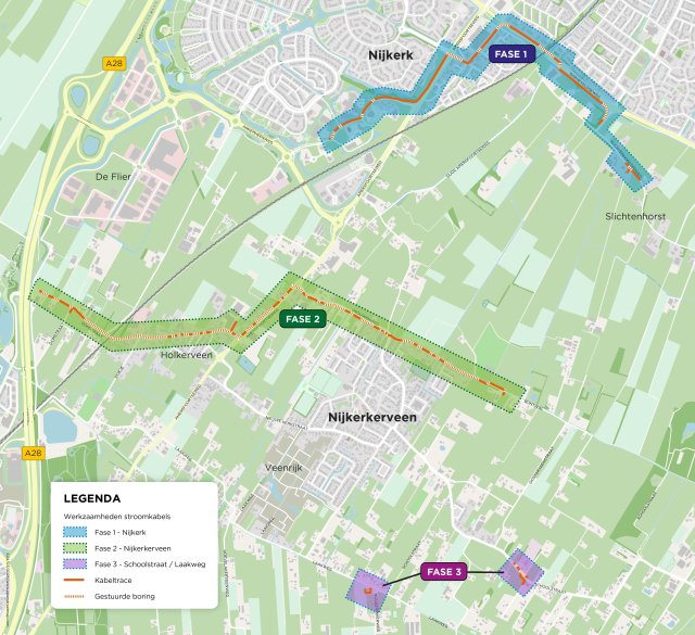 Traject uitbreiding stroomleiding