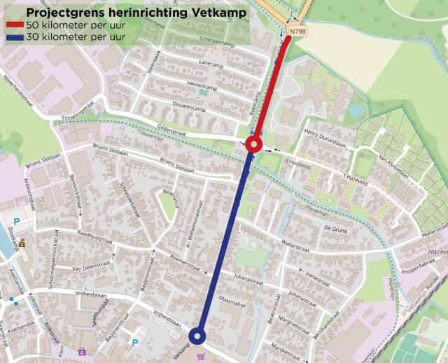 Plattegrond herinrichting Vetkamp