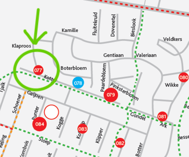 Locatie speelplek Kotter-Klaproos