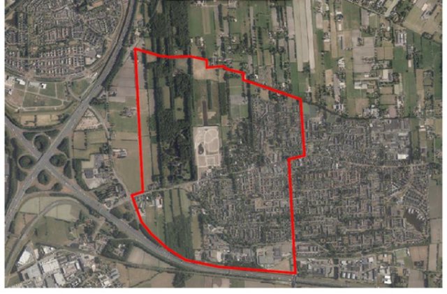 Kaart plangebied Westelijk Hoevelaken