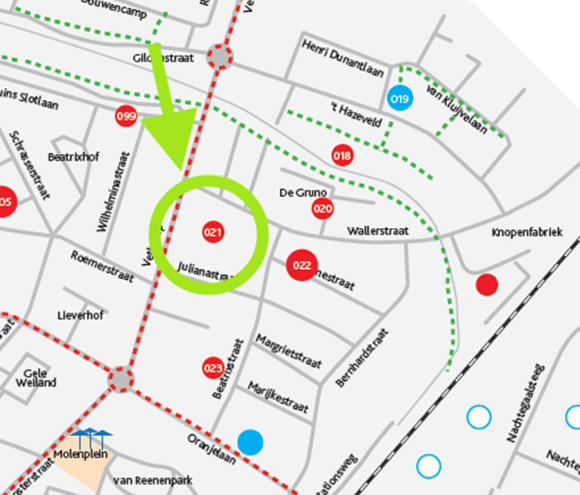 Locatie speelplek Wallerstraat
