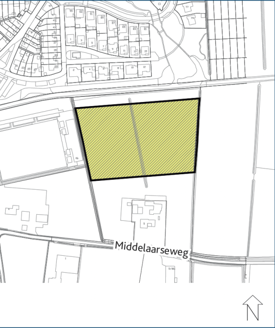 Voorgestelde locatie opvang Hoevelaken