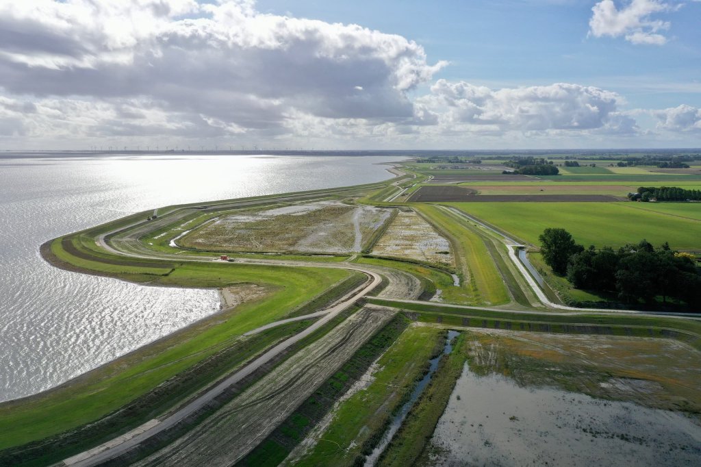 Luchtfoto Dubbele Dijk ter hoogte van Bierum 