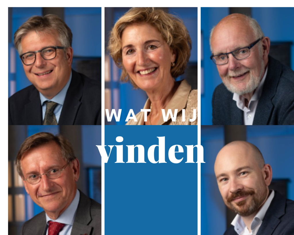 Wat wij vinden: DIjkgraaf Roeland van der Schaaf, DB leden Annette van Velde,,Herman Beerda,Bert Wiersema,Elze Reitsema