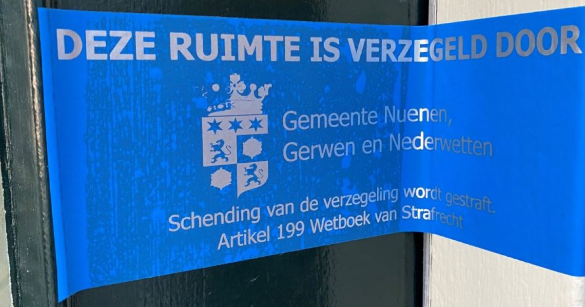 Sluiting Woning Lindenhof Na Drugsvondst | Gemeente Nuenen