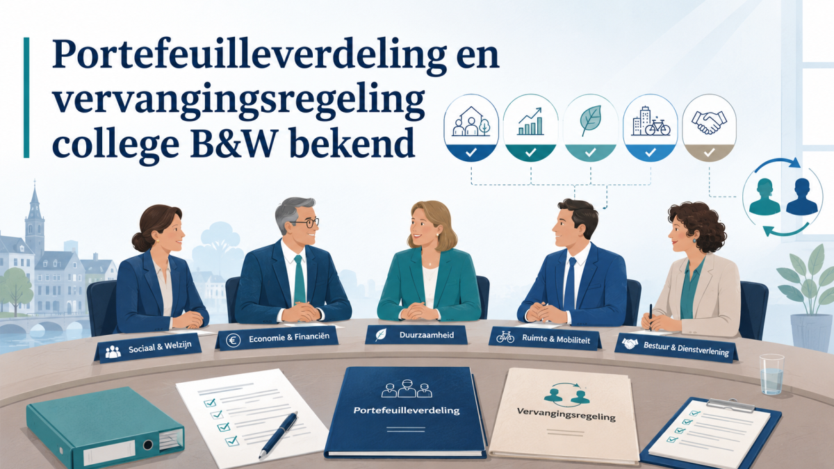 Portefeuilleverdeling en vervangingsregeling van college B&W bekend