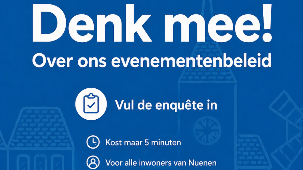 Denk mee over evenementen in onze gemeente