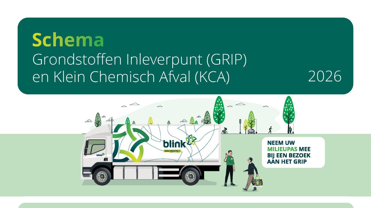 De GRIP-wagen (mobiele milieustraat) komt 28 en 29 september naar u toe
