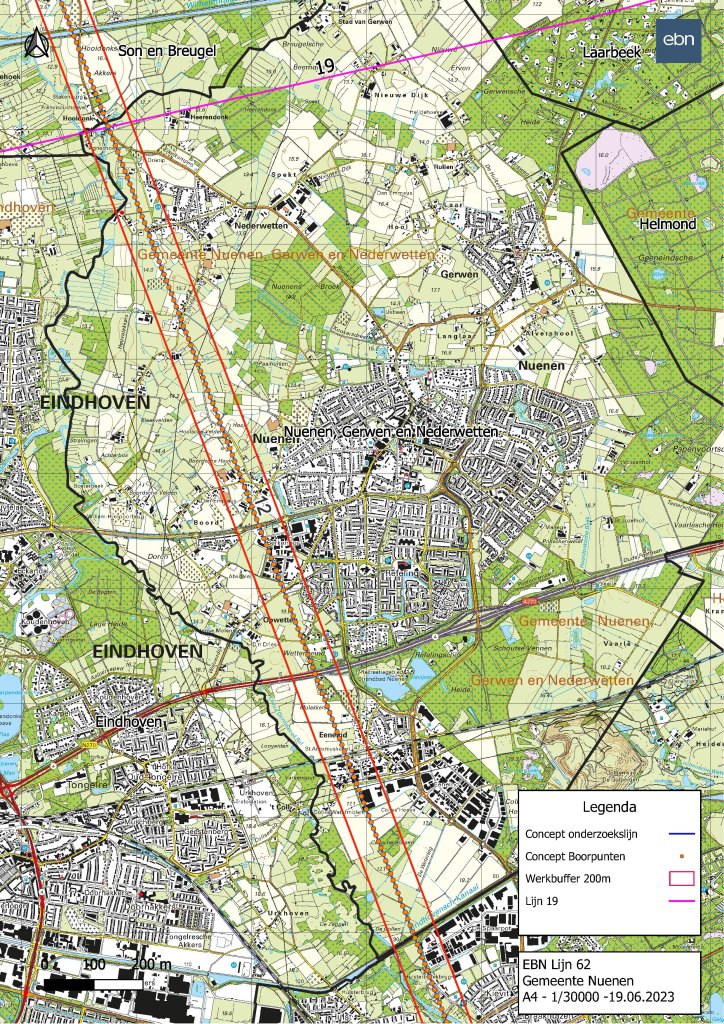 Kaart met onderzoeksgebied seismisch onderzoek SCAN