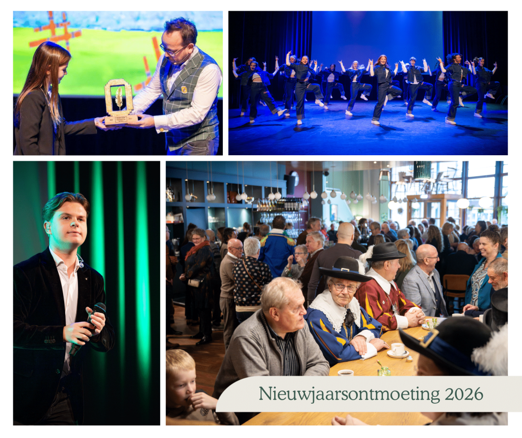 Collage van foto's van de nieuwjaarsontmoeting