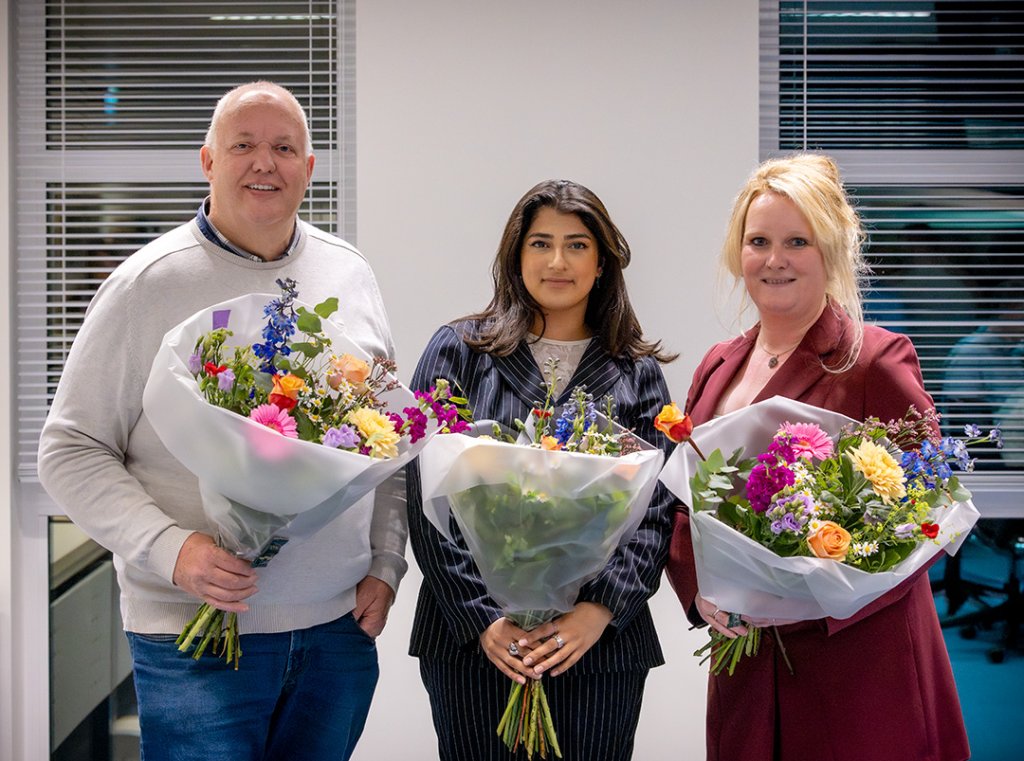 Raadsleden Kees Timmermans, Angela Khandouzi en Kim Martens-Willems