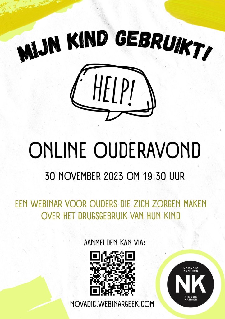 Flyer Ouderavond Webinar - Help Mijn Kind Gebruikt