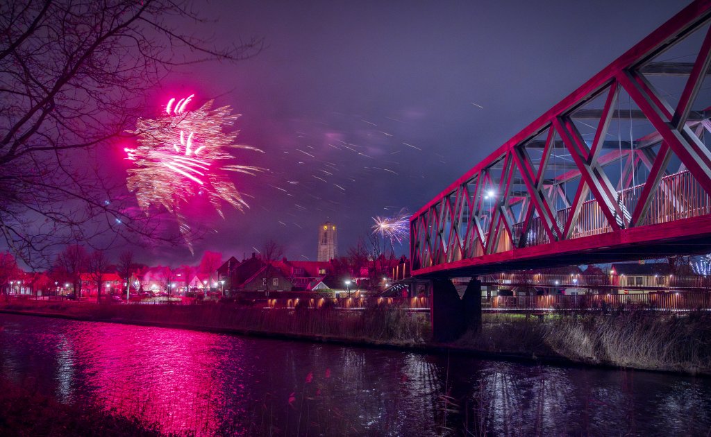 Vuurwerk op oudjaarsavond in Oirschot