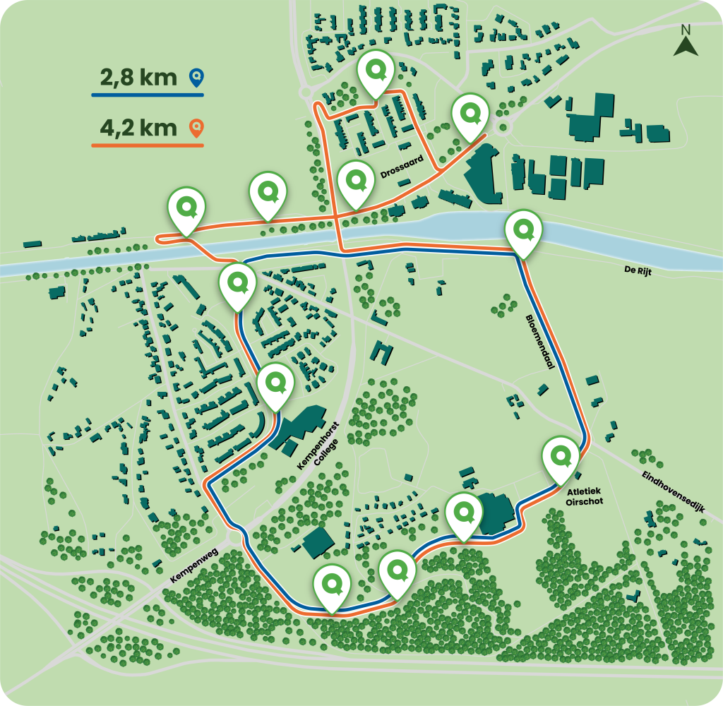 Plattegrond QR-FIT Beweegroute Oirschot