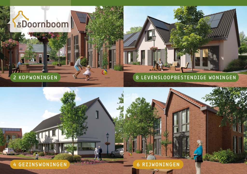 vier soorten van Woningen De Doornboom in Middelbeers