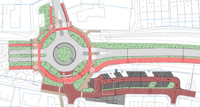 Aangepaste rotonde Kempenweg