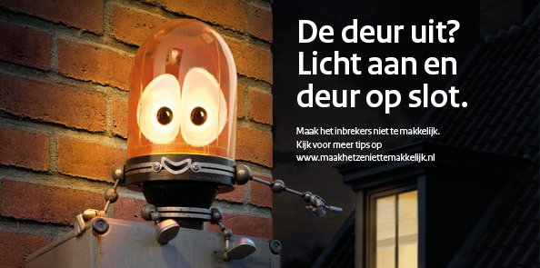 De deur uit? Licht aan en deur op slot