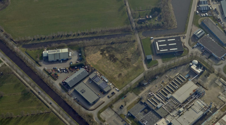 Luchtfoto bedrijfskavel