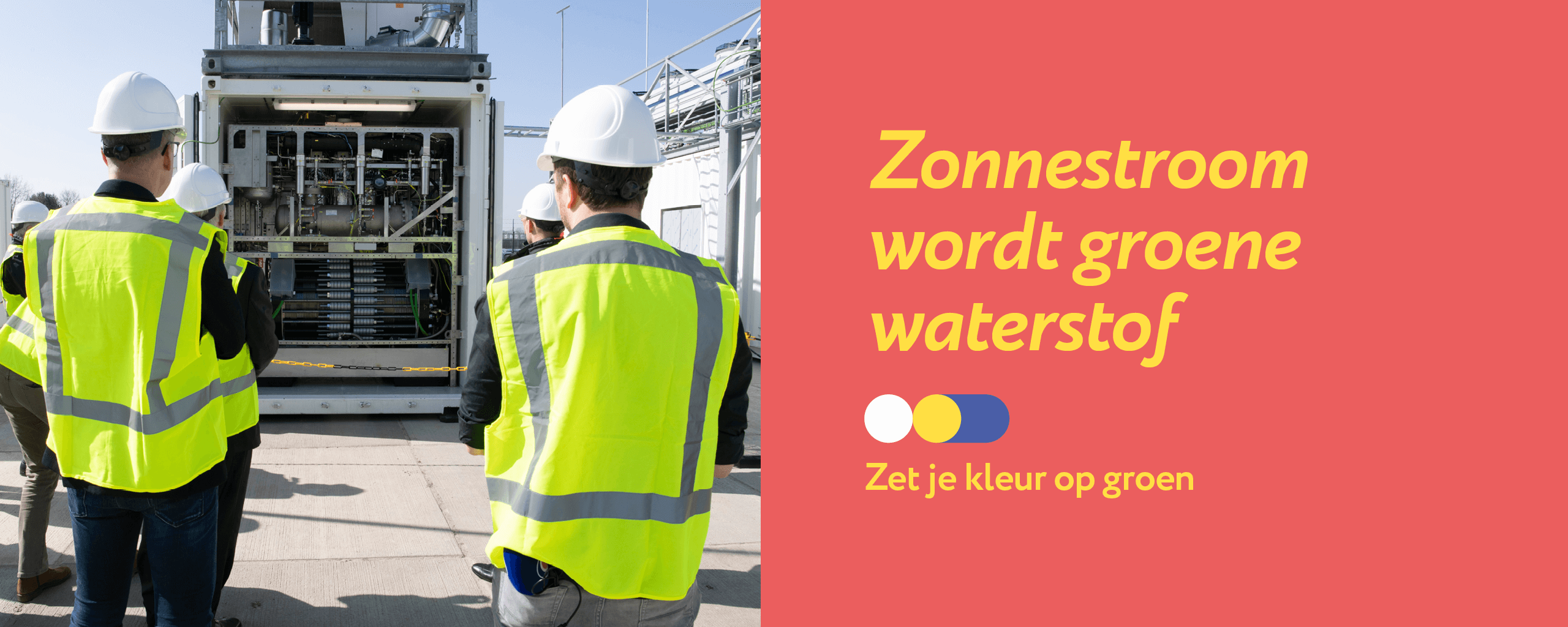 Zonnestroom wordt groene waterstof, zet je kleur op groen.