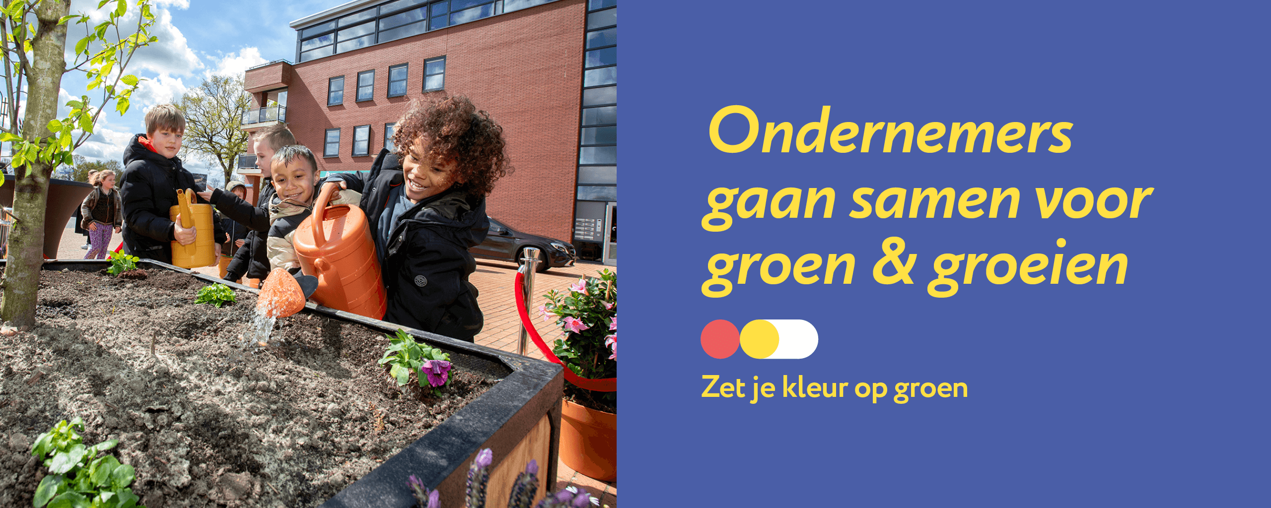 Ondernemers gaan samen voor groen & groeien, zet je kleur op groen.