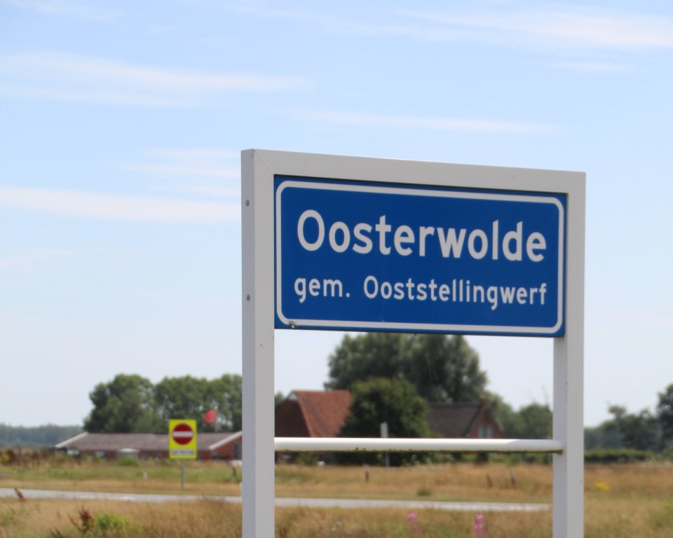 Plaatsnaambord Oosterwolde