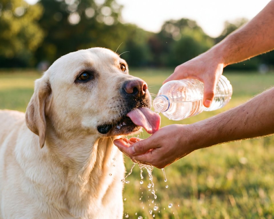 hond water drinken