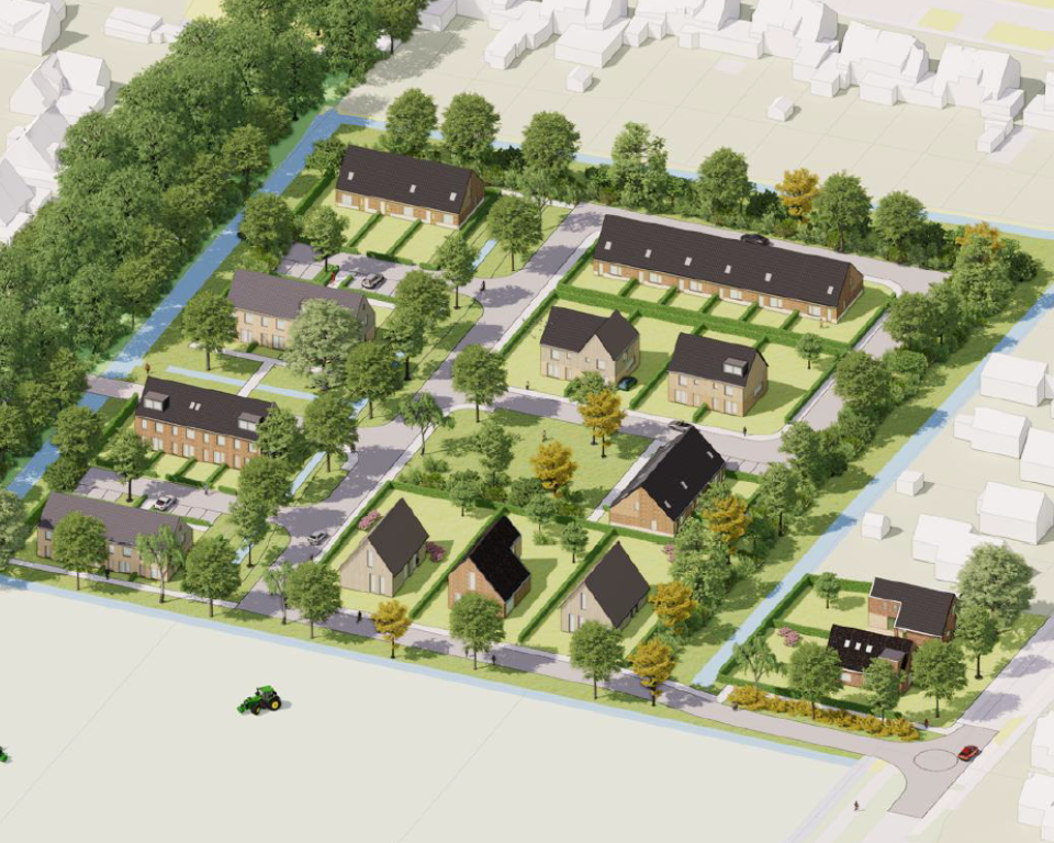 Plattegrond nieuwbouwplan Muldersveld in Makkinga
