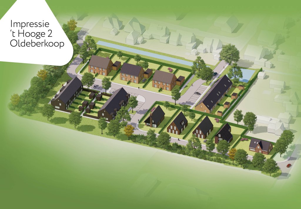 Plattegrond nieuwbouwplan t Hooge 2 in Oldeberkoop